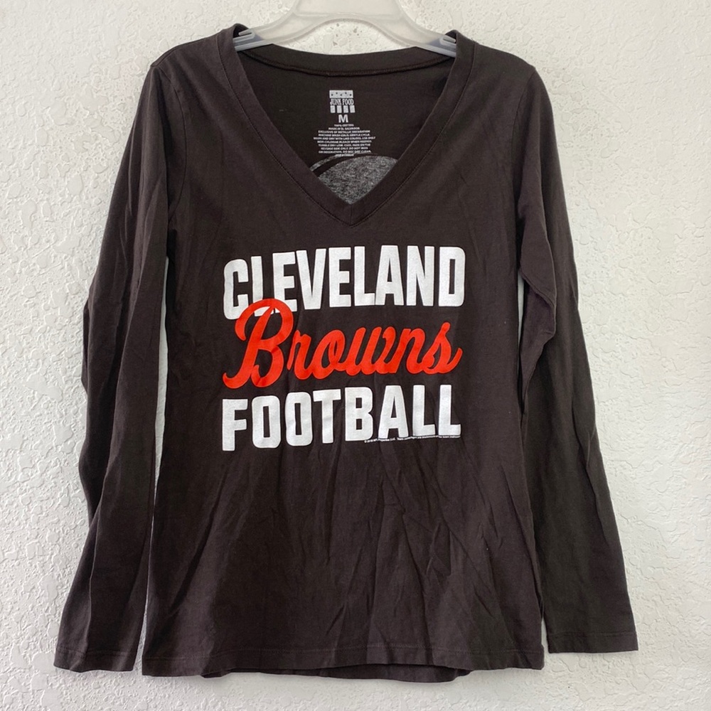 ✅Women NFL Cleveland Browns Top V-neck Size M
